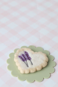 Lavender heart cookie