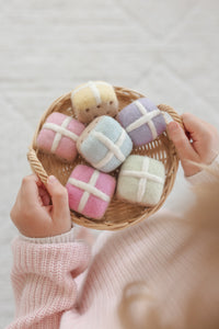 Pastel Rainbow Mini Buns - 6 pce