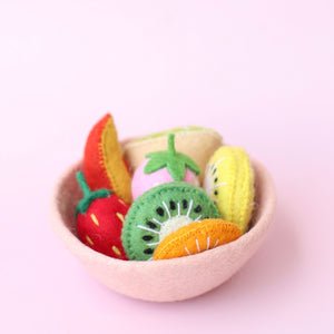 Felt tutti fruity Salad + felt bowl- 9 pce set