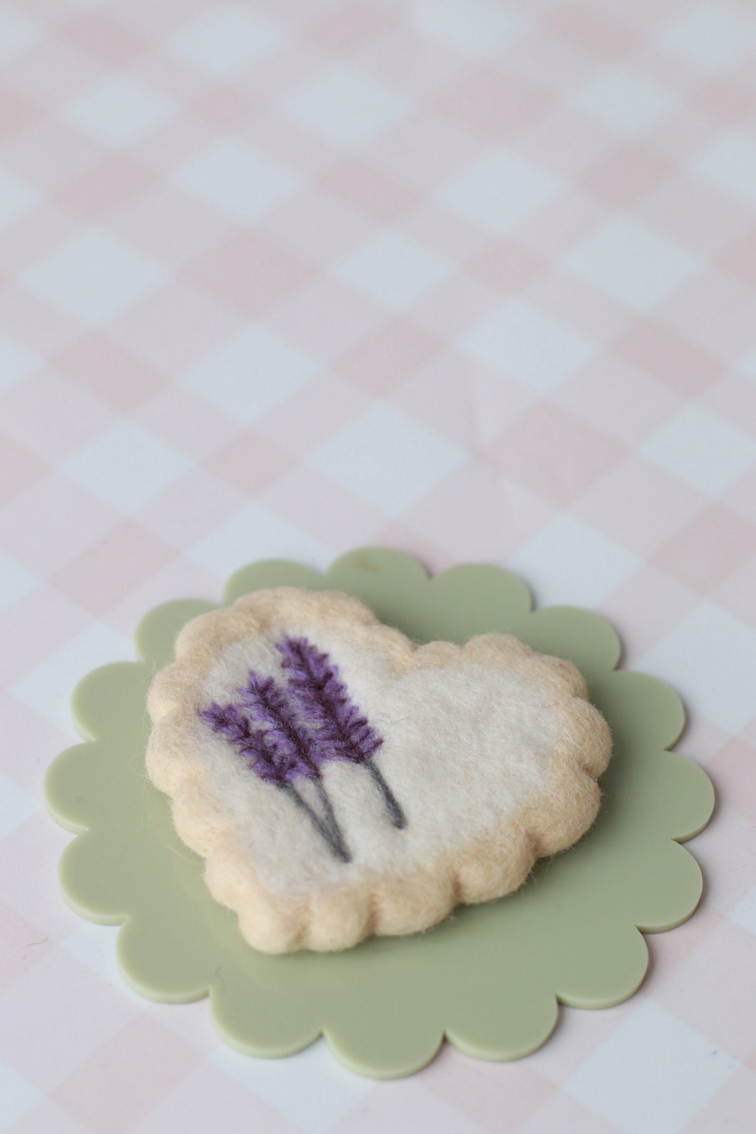 Lavender heart cookie