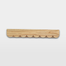 Load image into Gallery viewer, Pre order Solid Hard wood Scalloped floating wall shelf - 65cm