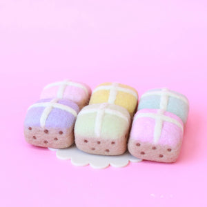 Pastel Rainbow Mini Buns - 6 pce