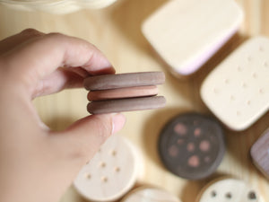 Seconds handmade Wooden cookie set (handmade and painted)