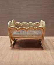 Load image into Gallery viewer, MARCH - APRIL 2025 PRE-ORDER Heart strings Rattan doll cradle  (AUS ONLY)