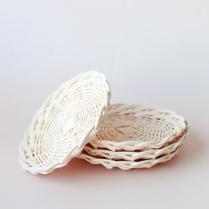 Rattan play plates - Set of four