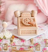 Load image into Gallery viewer, Vintage style Rattan Telephone