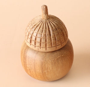 Java teak acorn pots - 2 sizes