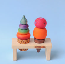 Load image into Gallery viewer, Little Monq hand painted popsicle set plus stand