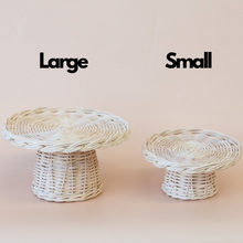 Load image into Gallery viewer, Rattan cake stand - 2 sizes