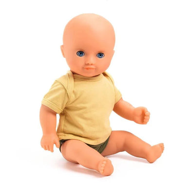 32cm Pomea Machine Washable boy doll olive - Soft Body Doll