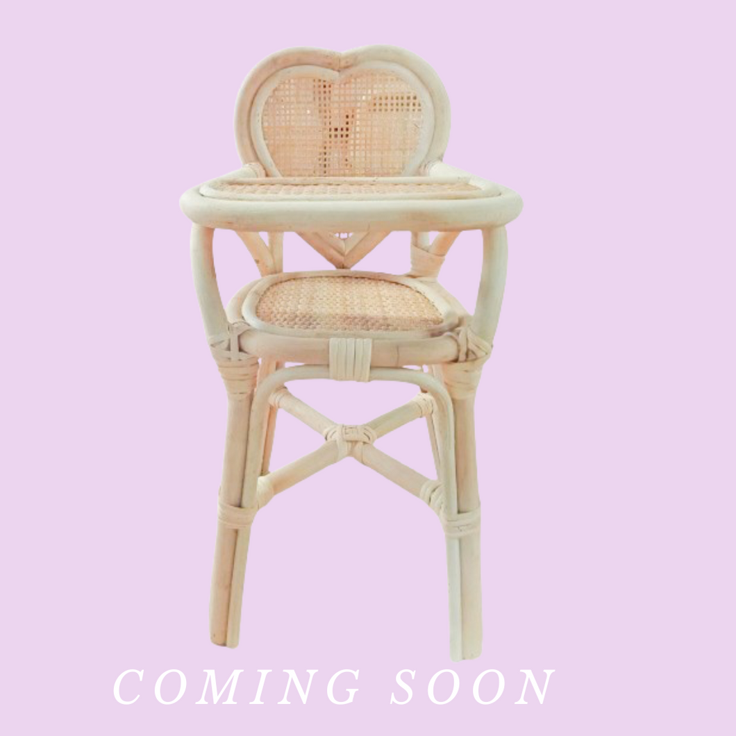 PRE-ORDER MARCH-APRIL 2025 Heart strings - Rattan doll high chair