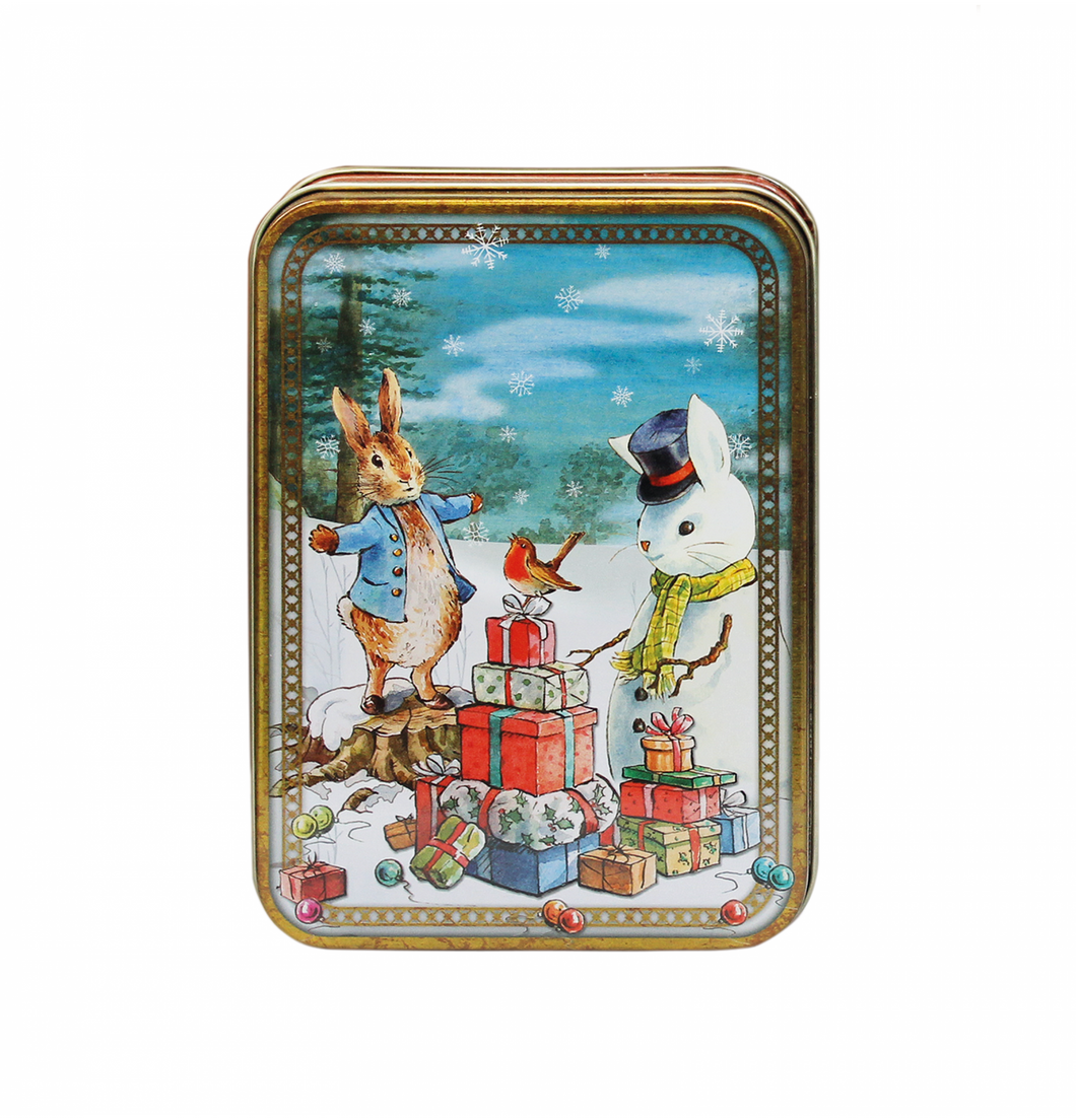 Peter rabbit vintage Christmas tin - two sizes