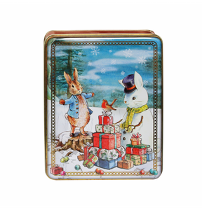 Peter rabbit vintage Christmas tin - two sizes