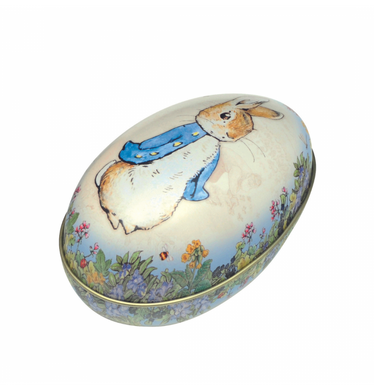 Peter Rabbit egg shaped tin