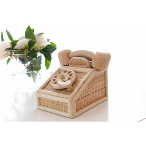 Vintage style Rattan Telephone