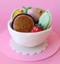 Load image into Gallery viewer, ON SALE Felt fruit + felt bowl- 7 pce set