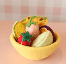 Load image into Gallery viewer, ON SALE Felt fruit + felt bowl- 7 pce set