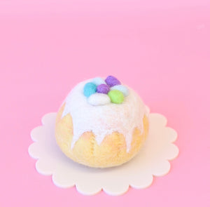 Easter egg sponge cakes