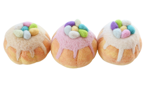 Easter egg sponge cakes