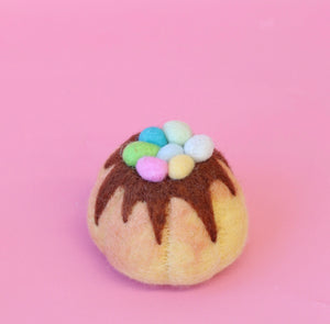 Easter egg sponge cakes