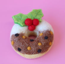 Load image into Gallery viewer, Plum Pudding Festive Donut - Single