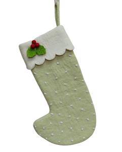 Deluxe Large Natural Felt Christmas Stockings - 6 colours