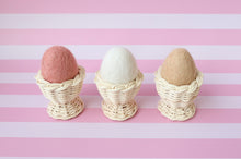 Load image into Gallery viewer, Taro egg cup + felt eggs - 6 pce