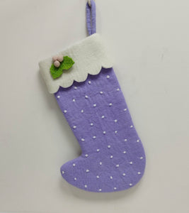 Deluxe Large Natural Felt Christmas Stockings - 6 colours