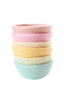 Felt Pastel bowls - Set or singles