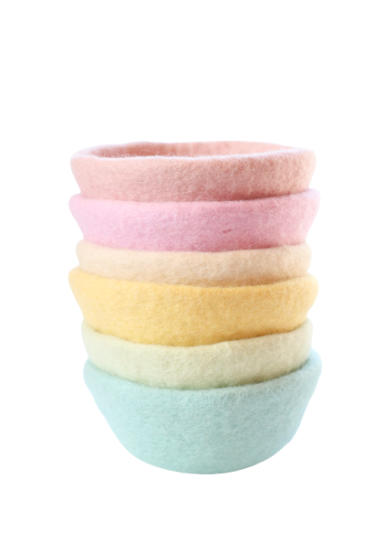 Felt Pastel bowls - Set or singles