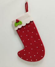 Load image into Gallery viewer, Deluxe Large Natural Felt Christmas Stockings - 6 colours