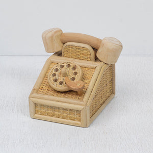 Vintage style Rattan Telephone