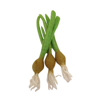 Felt Mini Brown onions  - 3 pce