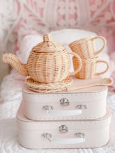 Load image into Gallery viewer, Little Sippers Rattan tea set - 7 pce