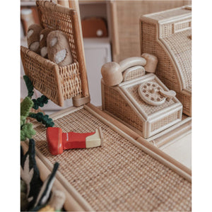 Vintage style Rattan Telephone