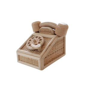 Vintage style Rattan Telephone